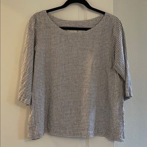 Notperfectlinen January 3/4 sleeve linen top